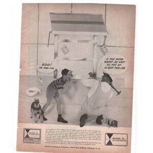 Alcoa Aluminum Siding Magazine Advertisement 1957 Vintage Home Improvement Child
